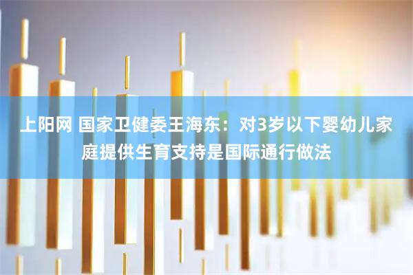 上阳网 国家卫健委王海东：对3岁以下婴幼儿家庭提供生育支持是国际通行做法